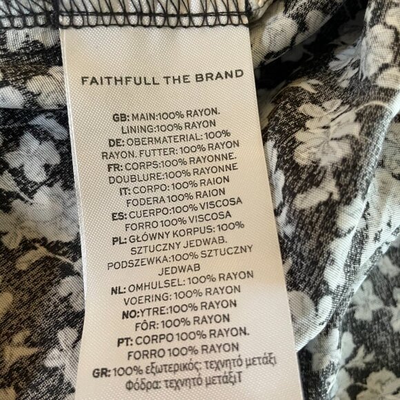 Faithful the Brand Penne Leilani navy and white floral print mini dress sz 8 - Picture 4 of 9